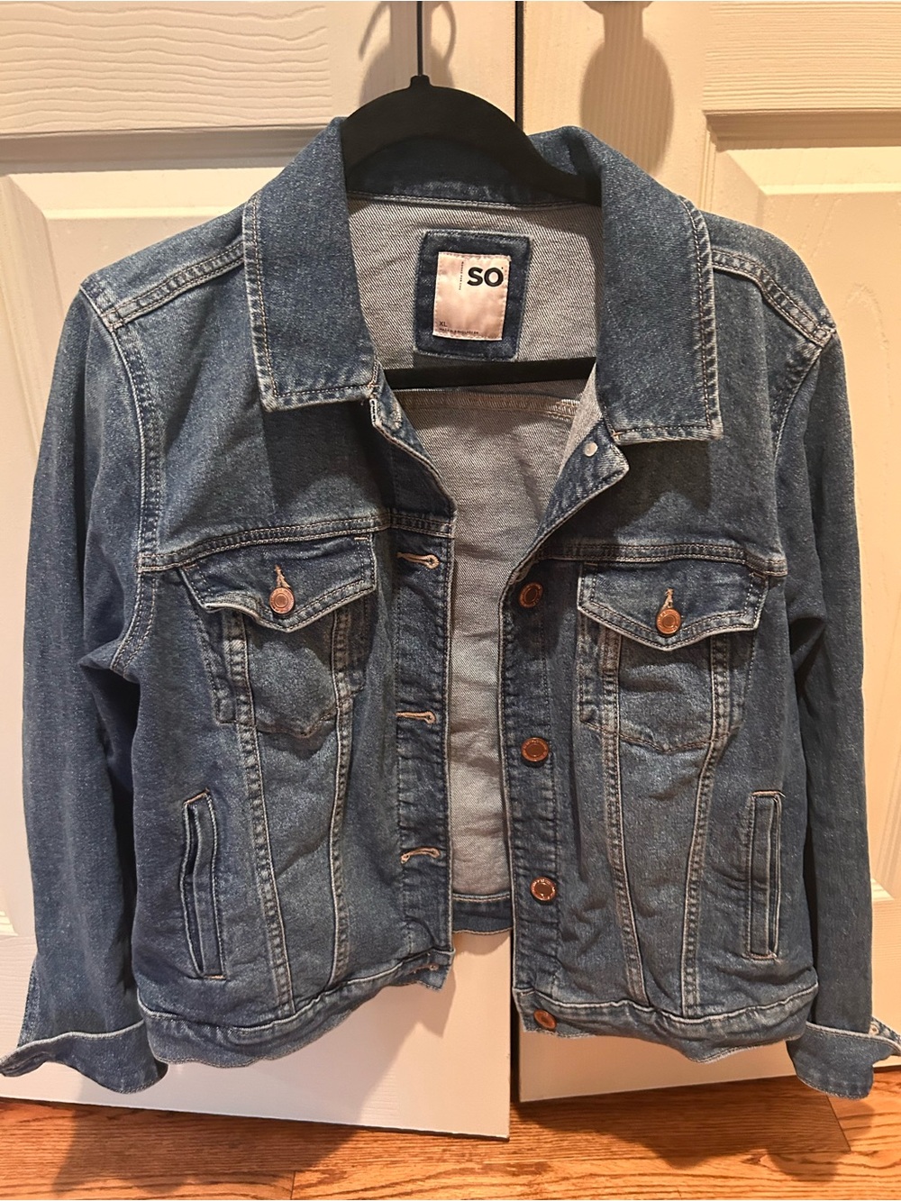 SO Light Blue Denim Jacket with Copper Buttons